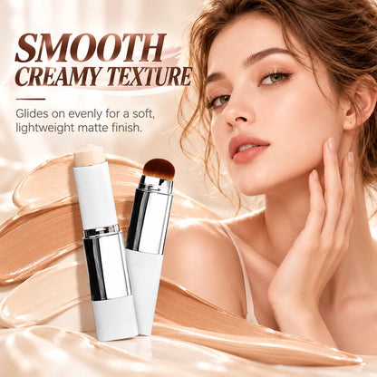 ✨2-in-1 Foundation Stick & Brush – Buildable Coverage, Soft Matte Finish