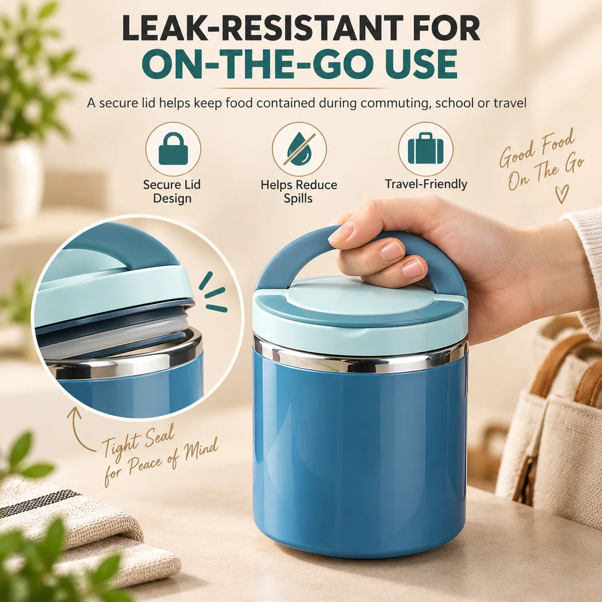 ⚡Limited-time 50%OFF🍛Insulated Stainless Steel Lunch Container with Carry Handle