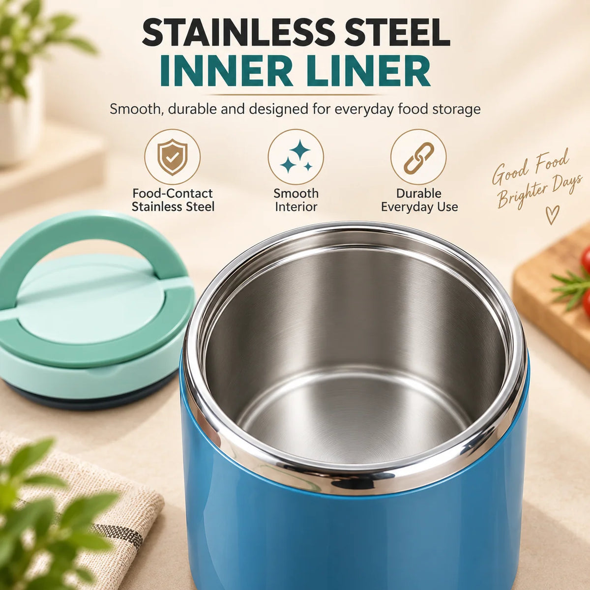 ⚡Limited-time 50%OFF🍛Insulated Stainless Steel Lunch Container with Carry Handle