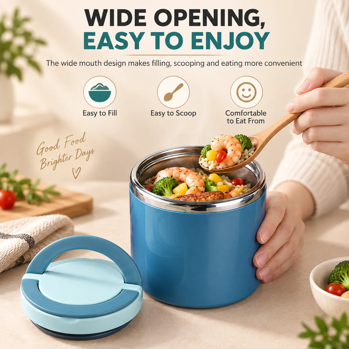 ⚡Limited-time 50%OFF🍛Insulated Stainless Steel Lunch Container with Carry Handle