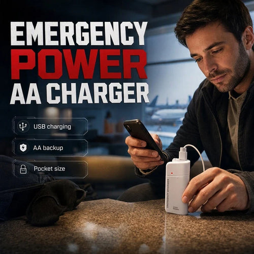 🔋 Portable emergency mobile phone charger ⚡ powered by AA batteries