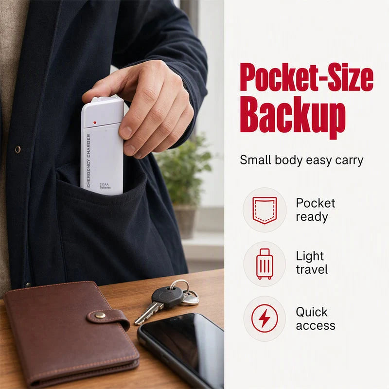 🔋 Portable emergency mobile phone charger ⚡ powered by AA batteries
