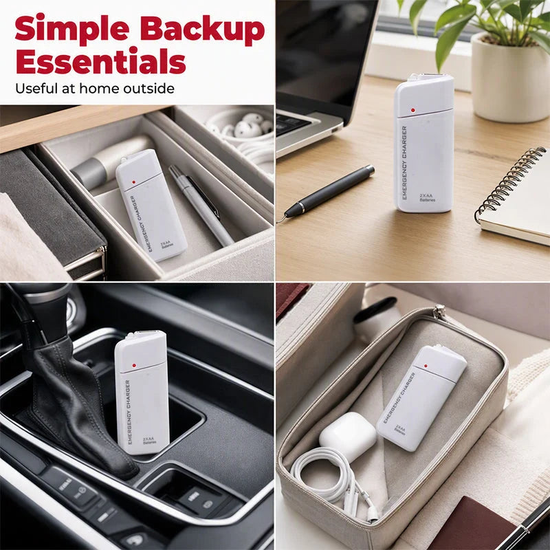 🔋 Portable emergency mobile phone charger ⚡ powered by AA batteries