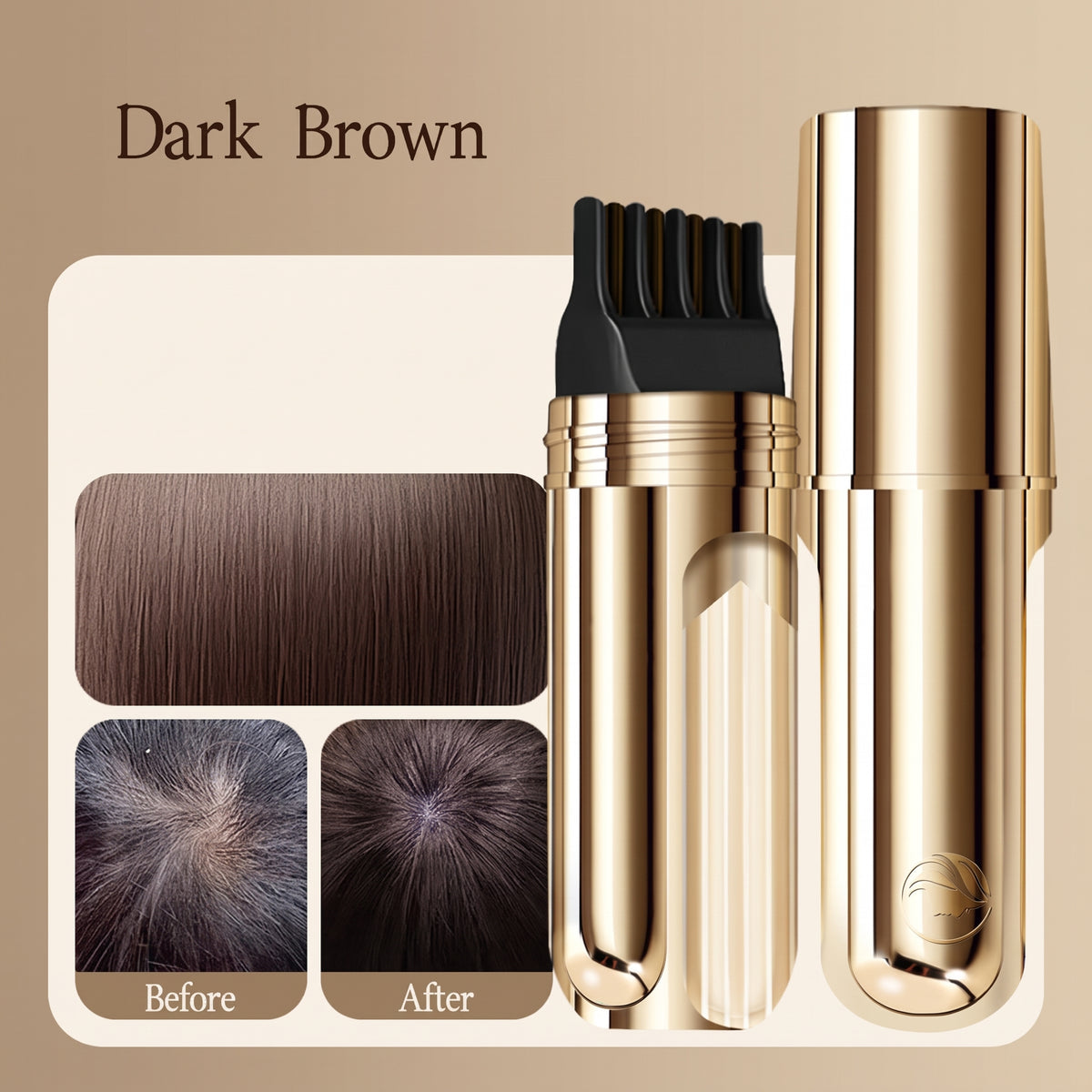 Convenient 2-in-1 Hair-Coloring Comb for Covering Gray Hair