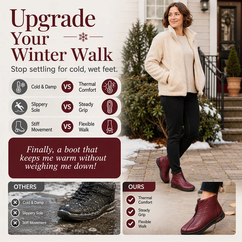 ❄️ Women's Non-Slip Winter Warm Boots | Slip-Resistant & Cozy – Safe Steps on Ice & Snow ✨