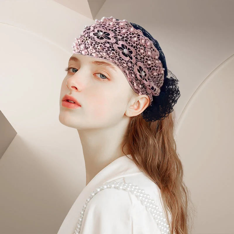 🔥BUY 1 GET 1 FREE🔥Ladies Floral Lace Headscarf