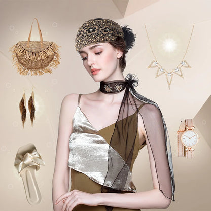 🔥BUY 1 GET 1 FREE🔥Ladies Floral Lace Headscarf