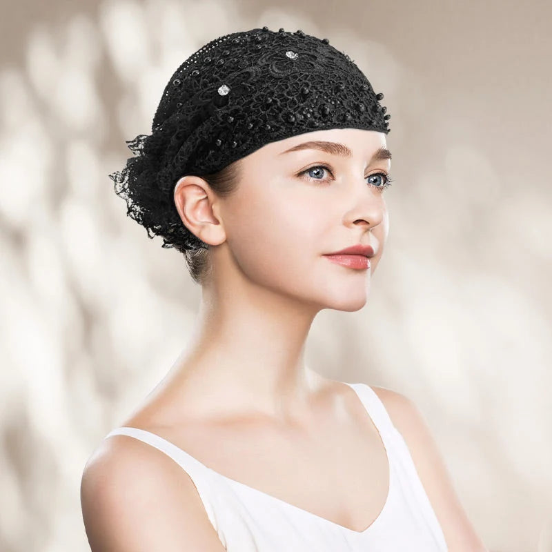🔥BUY 1 GET 1 FREE🔥Ladies Floral Lace Headscarf