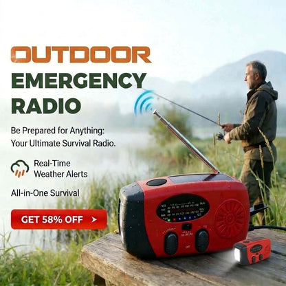 ⚡Limited-time 50%OFF🍛Multifunctional Portable Solar Emergency Radio – Power Bank, Hand Crank & Weather Alert for Outdoor & Crisis Preparedness