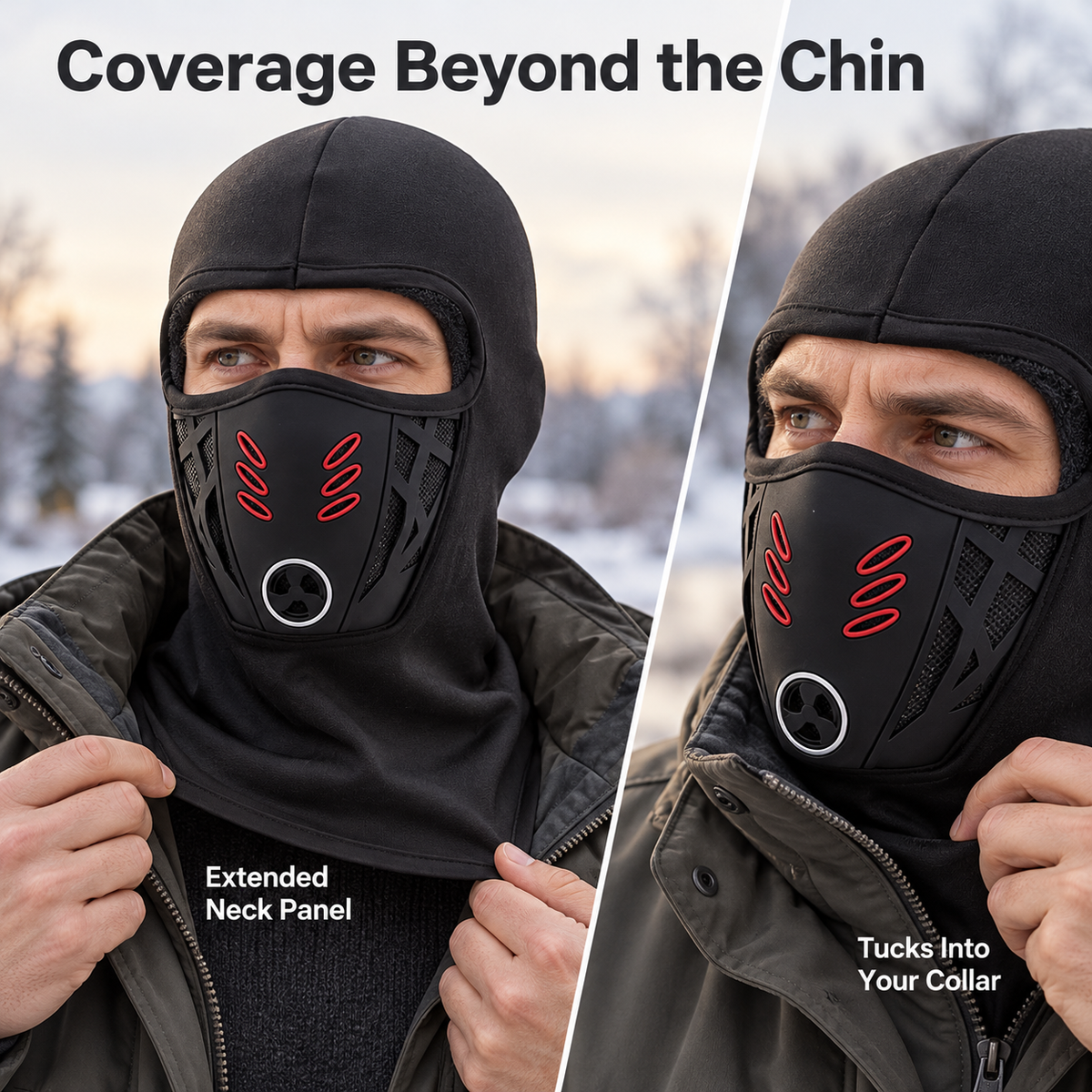 🥶🖤Men’s Winter Balaclava – Full Face & Neck Coverage
