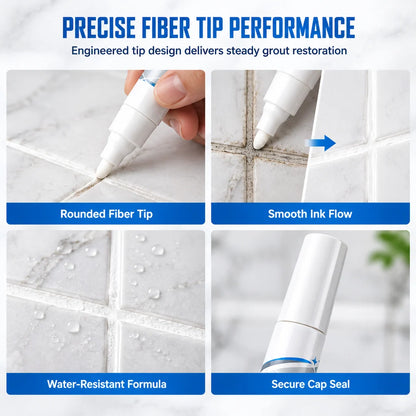 🧱 Limited-Time Buy 1, Get 1 Free 👉 White Tile Grout Repair Pen