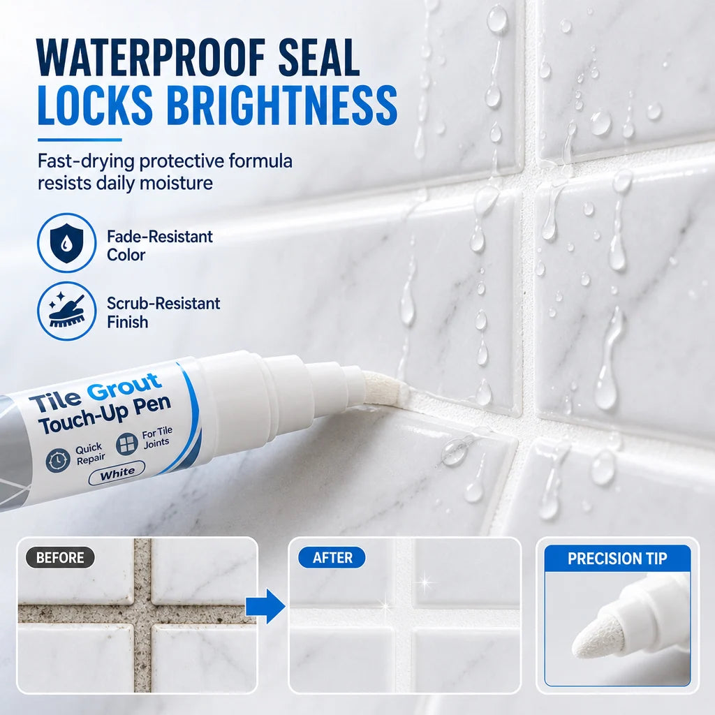 🧱 Limited-Time Buy 1, Get 1 Free 👉 White Tile Grout Repair Pen