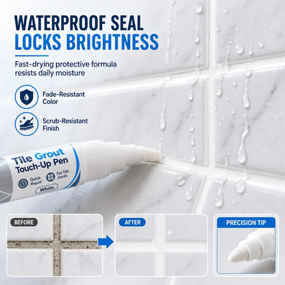 🧱 Limited-Time Buy 1, Get 1 Free 👉 White Tile Grout Repair Pen