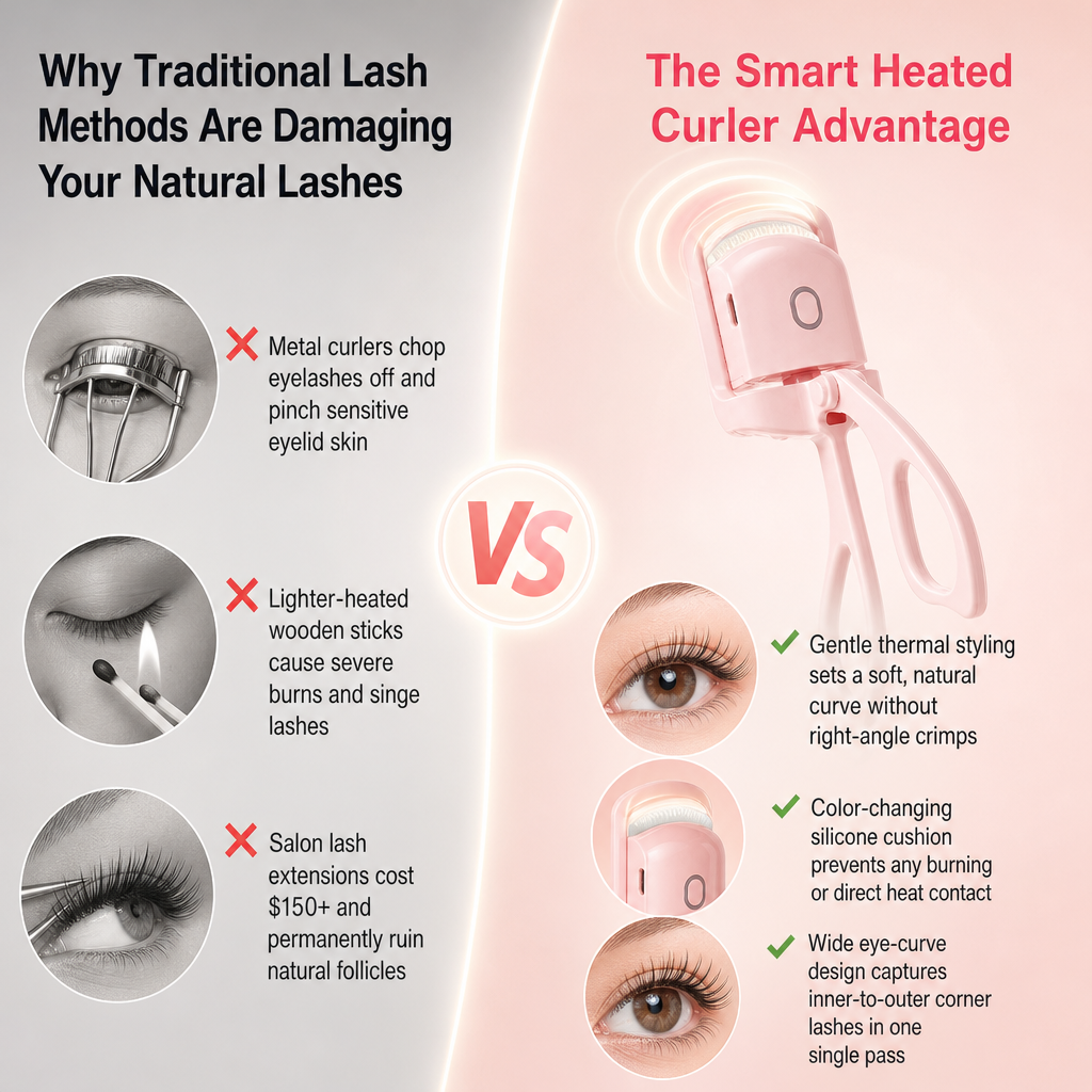 ⏳Buy one get one free for a limited time⏰Electric Eyelash Curler: Heats, Curls, and Sets in One Step