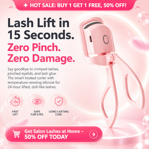⏳Buy one get one free for a limited time⏰Electric Eyelash Curler: Heats, Curls, and Sets in One Step