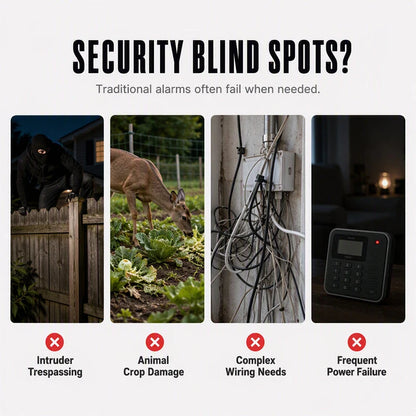 🚨 Limited-time half-price offer! 😱 Solar security light with motion-triggered alarm — waterproof and features a loud siren.
