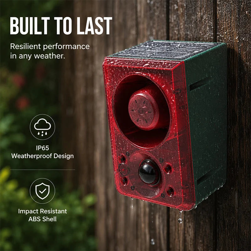 🚨 Limited-time half-price offer! 😱 Solar security light with motion-triggered alarm — waterproof and features a loud siren.