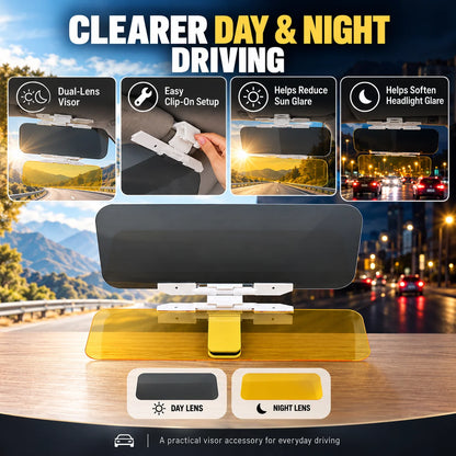 ⏰ Today's Special Offer｜Universal HD Anti-Glare Car Visor for Day & Night 🚗👓