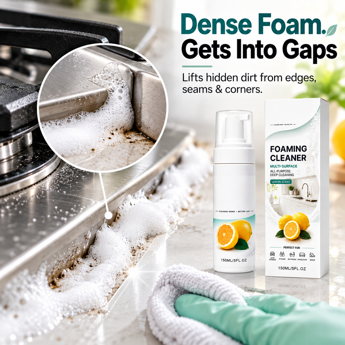 ⏳Buy one get one free for a limited time⏰Multi-Surface Foaming Cleaner