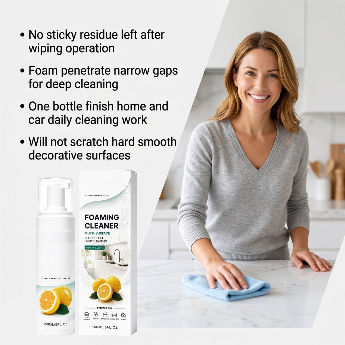 ⏳Buy one get one free for a limited time⏰Multi-Surface Foaming Cleaner