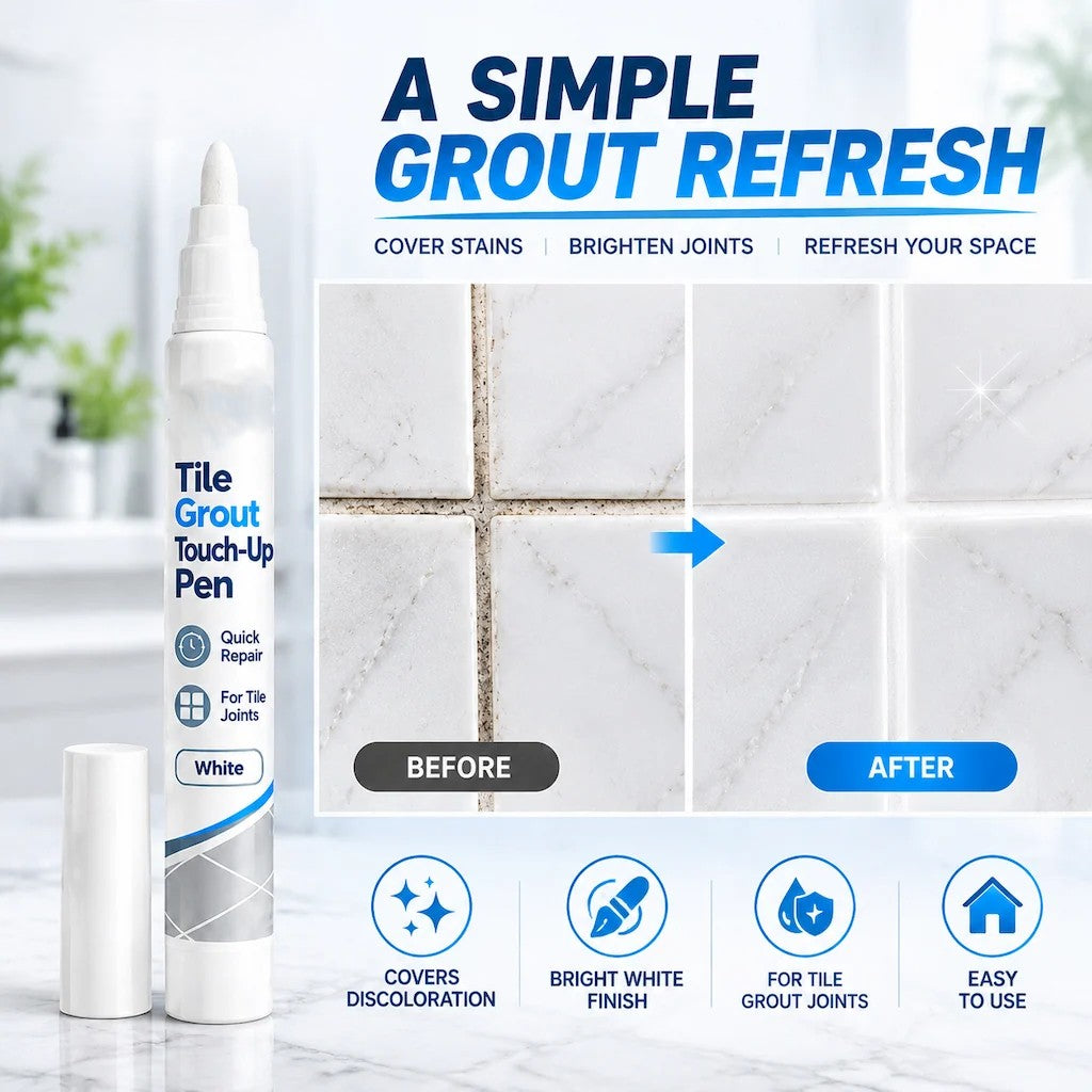🧱 Limited-Time Buy 1, Get 1 Free 👉 White Tile Grout Repair Pen