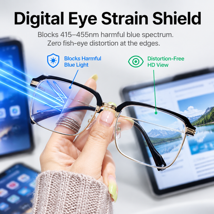 ⏳Buy one get one free for a limited time⏰Anti-blue light photochromic stylish half-rimmed reading glasse