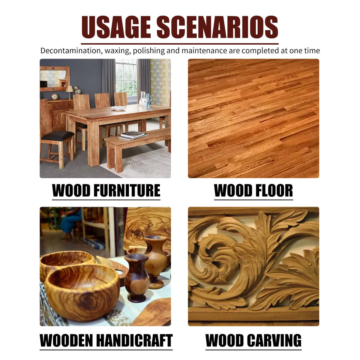 🥳2026 HOT SALE💞🔥Buy 1 Get 1 Free 🔥🧰🛠️Wood Cleaner & Polish - Comes with Premium Brush