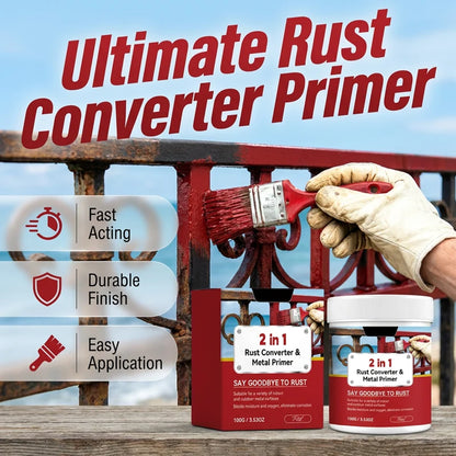 🥳HOT SALE🥳💞Rust Converter –2-in-1 weather-resistant Rust Converter Metallic Paint✅