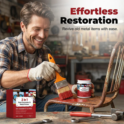 🥳HOT SALE🥳💞Rust Converter –2-in-1 weather-resistant Rust Converter Metallic Paint✅