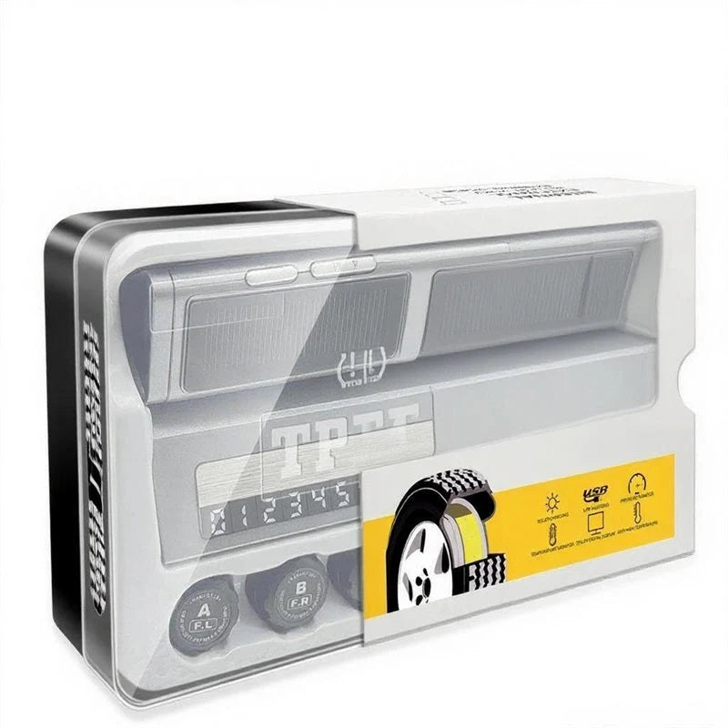 🚗50% OFF NOW! ✨ Solar Tire Pressure Monitor - Real-Time 4-Wheel Display with Wireless Sensors & Waterproof Design for Enhanced Safety 🔋🌞