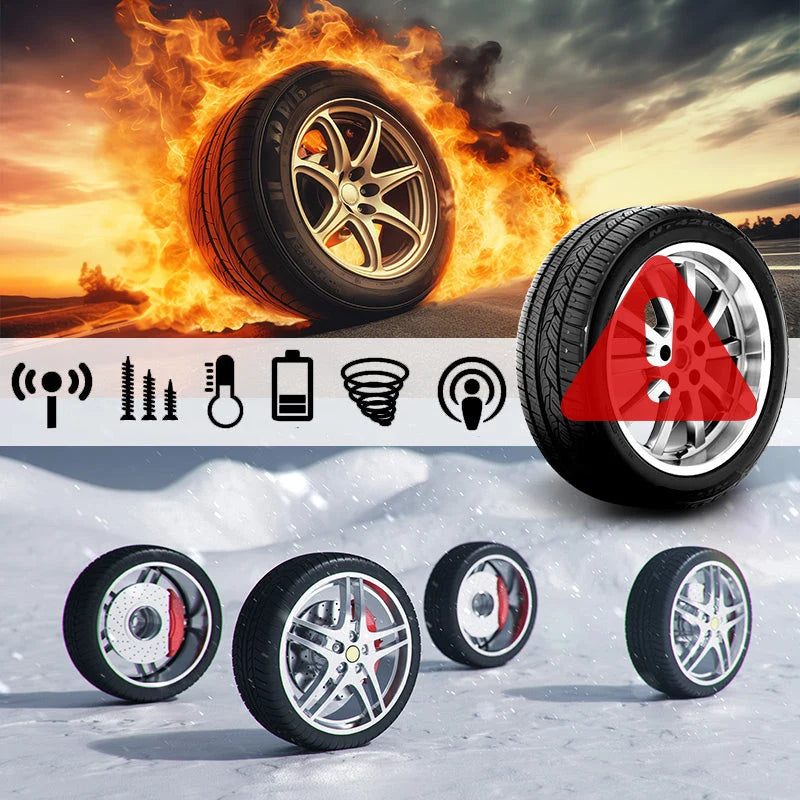 🚗50% OFF NOW! ✨ Solar Tire Pressure Monitor - Real-Time 4-Wheel Display with Wireless Sensors & Waterproof Design for Enhanced Safety 🔋🌞