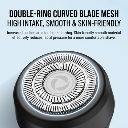⚡Limited-time 50%OFF🍛3-in-1 Men's Shaver Multifunctional Magnetic Head Replacement Shaving Set
