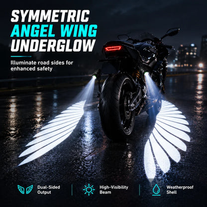 🏍️🔥Motorcycle LED Angel Wings Ground Projection Lights