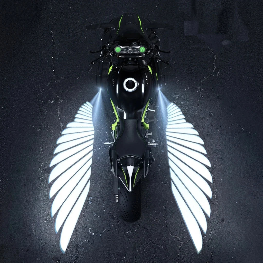 🏍️🔥Motorcycle LED Angel Wings Ground Projection Lights