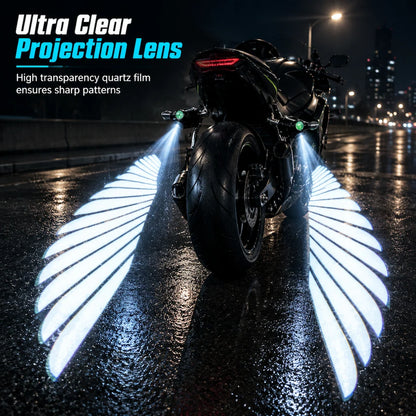 🏍️🔥Motorcycle LED Angel Wings Ground Projection Lights