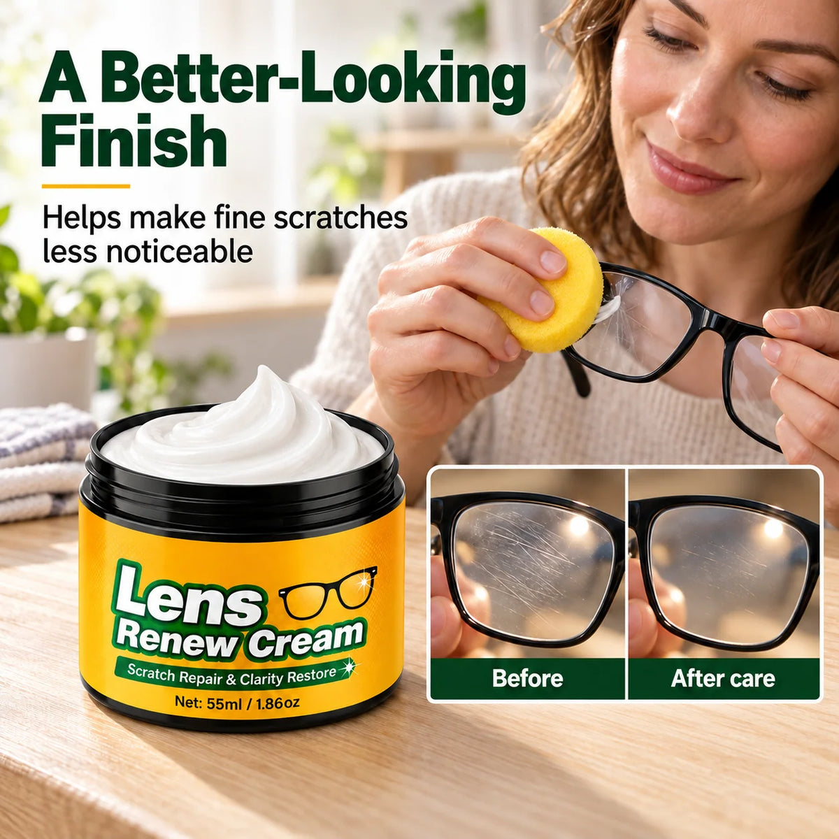 👓 Limited-Time Buy 1, Get 1 Free ✨ Lens Scratch Repair Paste Kit (includes sponge)