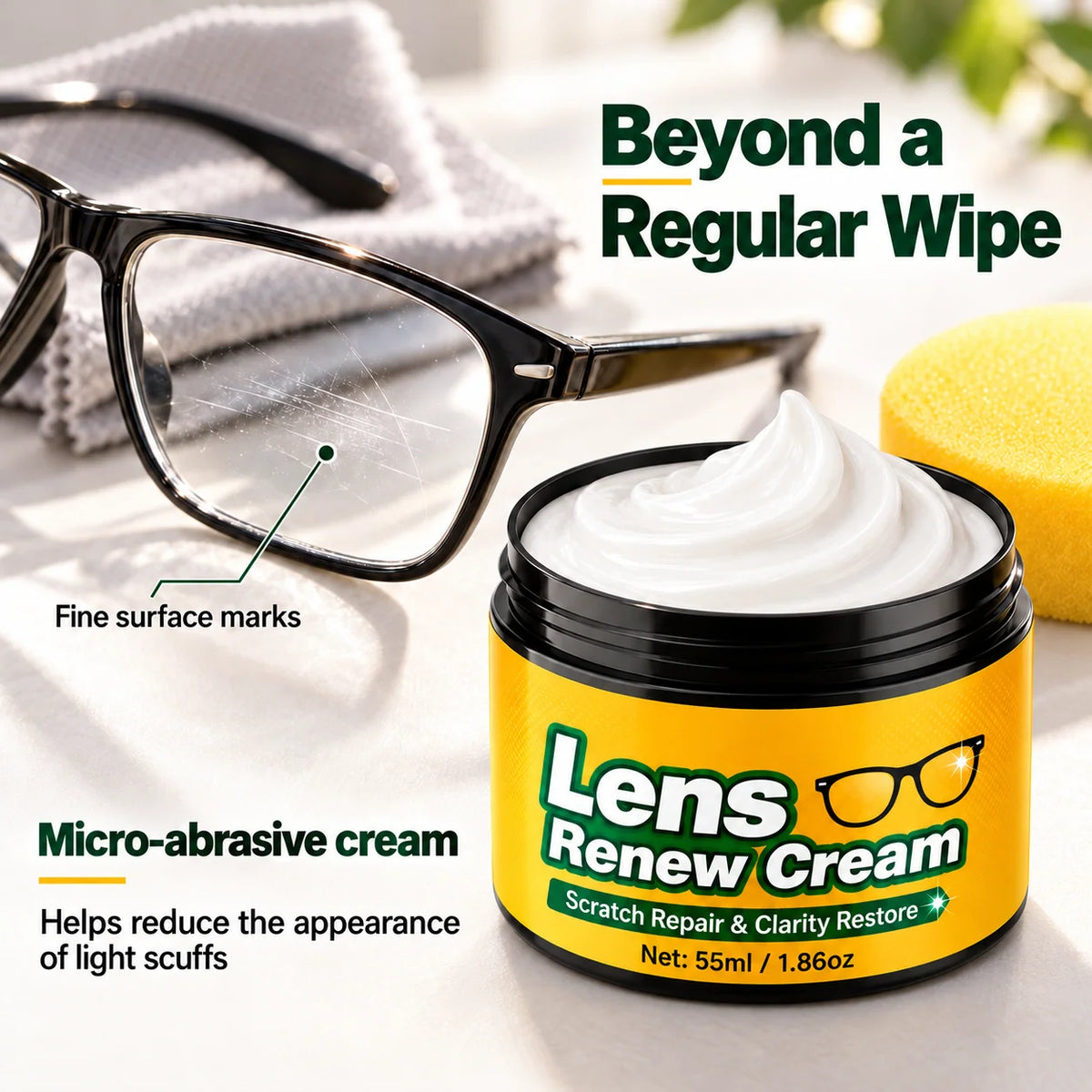 👓 Limited-Time Buy 1, Get 1 Free ✨ Lens Scratch Repair Paste Kit (includes sponge)