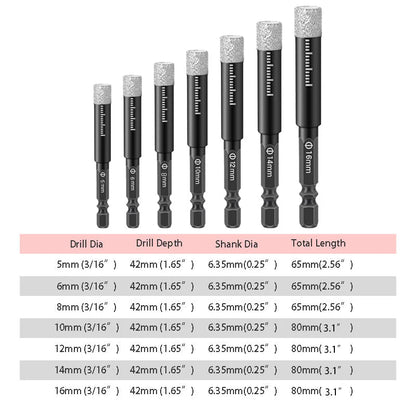 💞50K+ SOLD!🪚🛡️ 50% OFF! Diamond Drill Bits Set – 5‑16mm sizes, hex shank fits most drills. Dry or wet use – smooth, precise holes every time! 💎💪