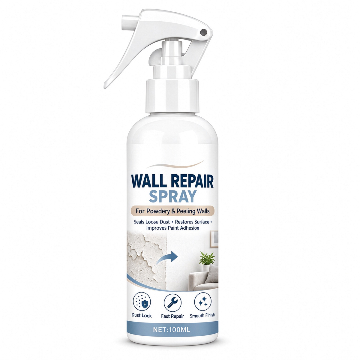 ⏳ Buy 1 Get 1 Free! ⏰Wall Putty Repair Spray 丨For wall dusting, peeling, dust sealing, and reinforcement of old walls for renovation