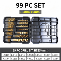 🔥99pcs Titanium Coated Drill Bit Set