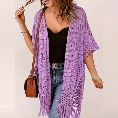 🔥New Year Sale🔥Sunscreen knitted tassel bikini cover-up