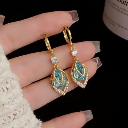⏳2026 Luxury Collection ⏰Sky Blue Drop Dangle Hoop Earrings💧💍