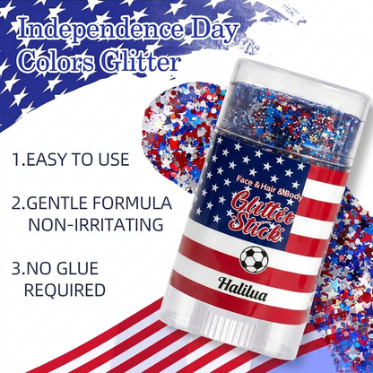 💥50%OFF🦅4th of July Glitter Stick✨Red, White & Blue Body & Hair Sparkle