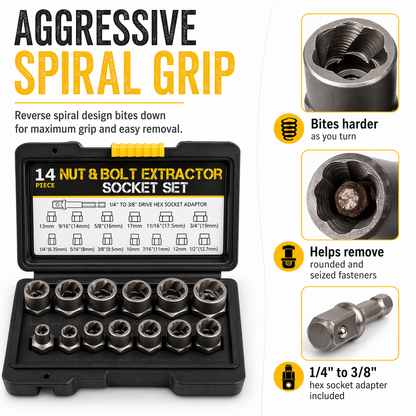 🔥Hot Selling✨Impact Bolt Nut Extractor Set