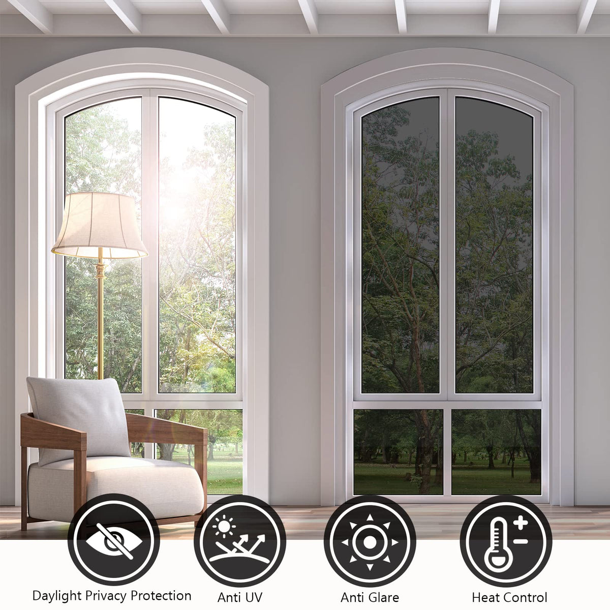 ✨One-Way Mirror Window Privacy Film – Daytime Privacy, UV Protection & Heat Control