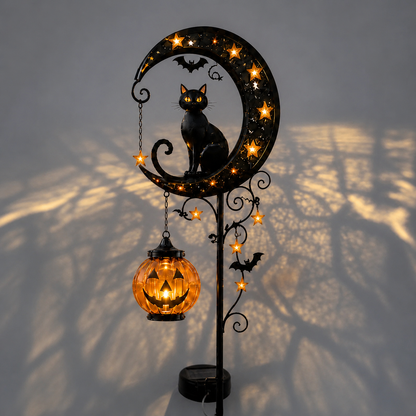 🎃 Halloween Early Bird Sale🌙 50% OFF Pumpkin Moon Garden Stake Light