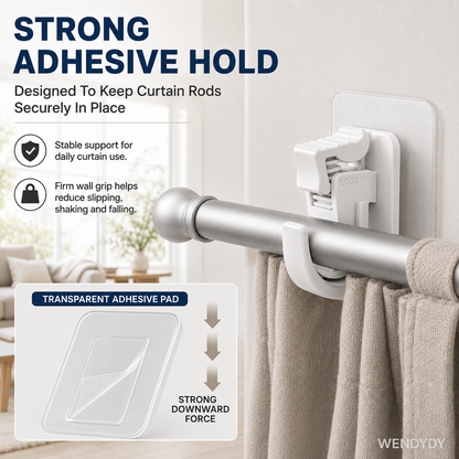 🔥50%off🔥Nail-Free Adjustable Curtain Rod Hooks