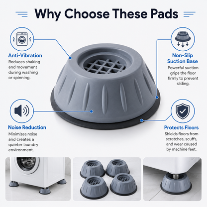 🔥Limited-time 50% off offer✨Universal washing machine feet mats (4-pack)
