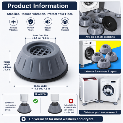 🔥Limited-time 50% off offer✨Universal washing machine feet mats (4-pack)