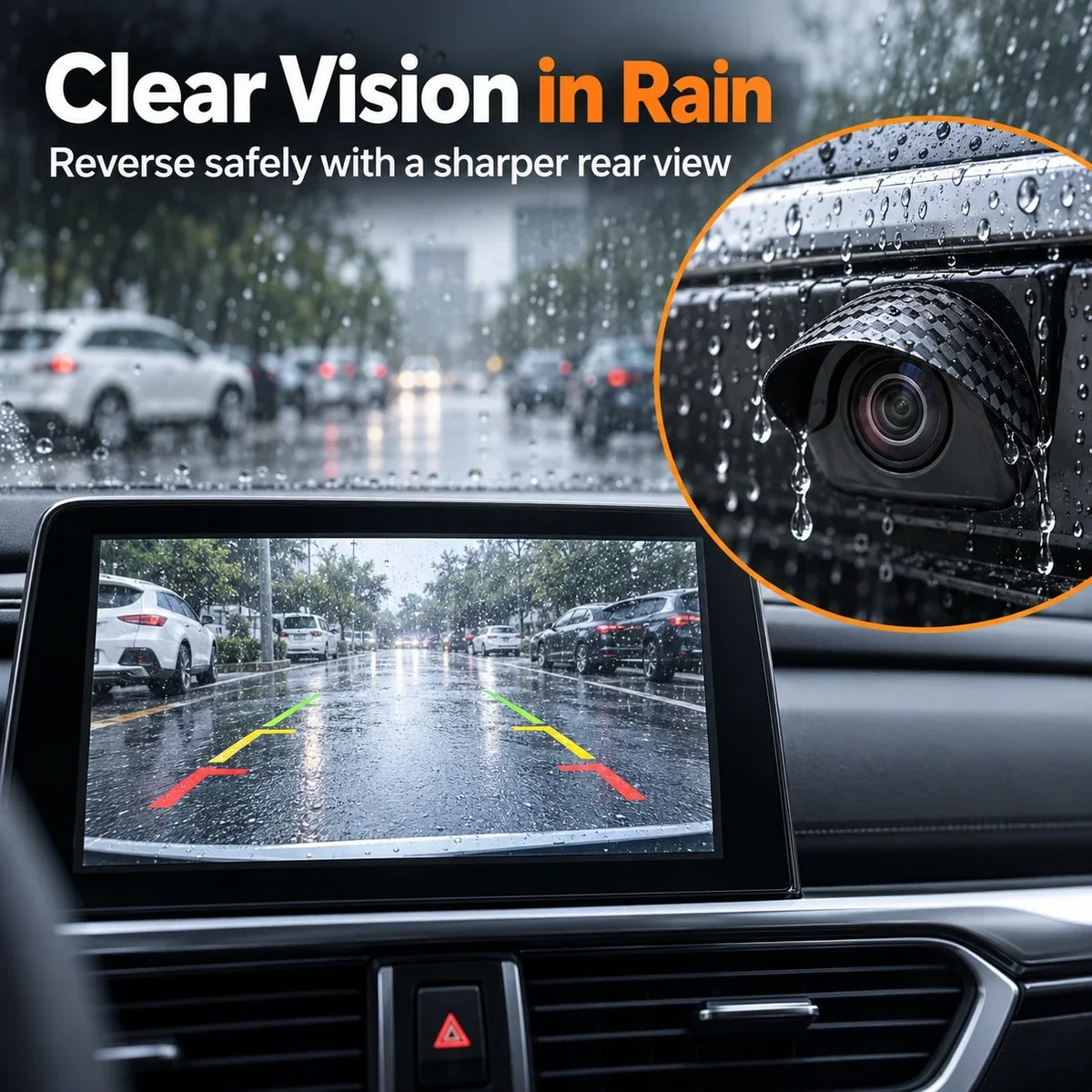 🔥Limited Time 50%OFF ⚡BUY 1 GET 1 FREE!Car Camera Rain Shield – Rear & Side Lens Sun Visor Cover